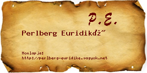 Perlberg Euridiké névjegykártya